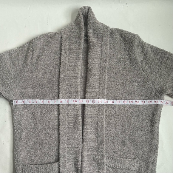 Barefoot Dreams Cali Cozychic Knit Open Front Long Cardigan Gray Size Medium - Picture 13 of 16